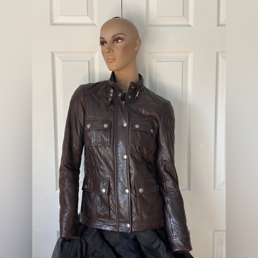 Vintage Coach Y2K Lamb Leather Jacket